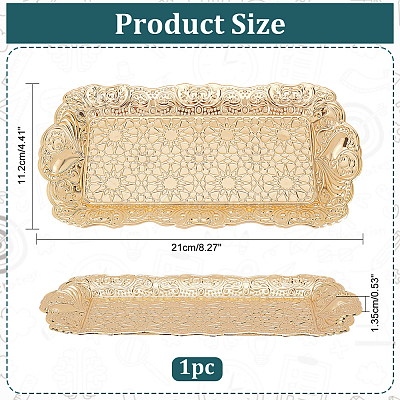 Rectangle Brass Jewelry Plate AJEW-WH0326-30G-1