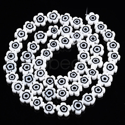 Handmade Evil Eye Lampwork Beads Strands LAMP-N029-018-26-1