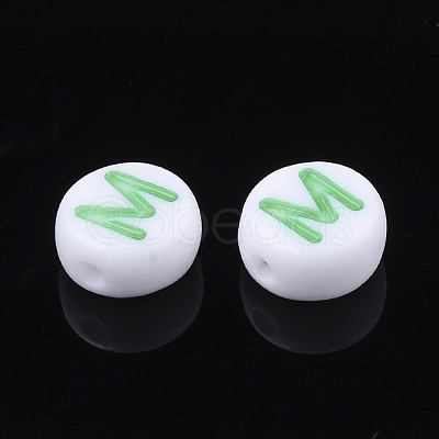 Initial Acrylic Beads OACR-E001-20M-1