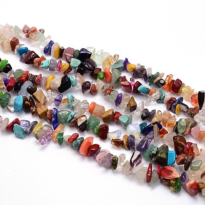 Mixed Stone Beads Strands X-G-O049-C-13-1