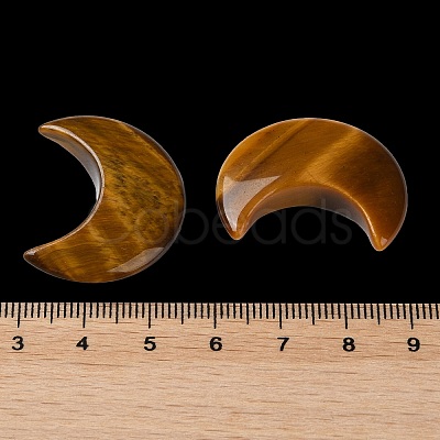 Natural Tiger Eye Moon Palm Stones G-M416-04C-1