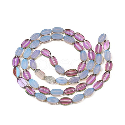 Painted Transparent Glass Beads Strands GLAA-E033-06B-03-1