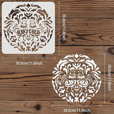 PET Hollow Out Drawing Painting Stencils DIY-WH0383-0042-1