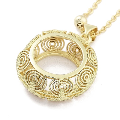 Brass Pendants Necklace NJEW-B101-02G-04-1