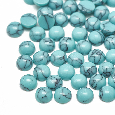 Synthetic Turquoise Cabochons TURQ-S290-12C-6mm-1