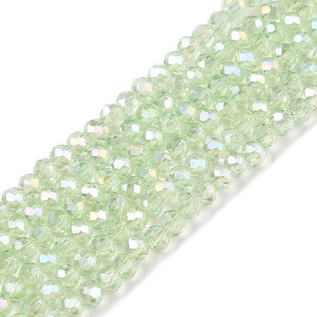 Electroplate Glass Beads Strands EGLA-A044-T1mm-B09-1