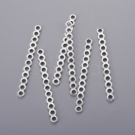 12-Hole Rectangle Nickel Free & Lead Free Alloy Spacer Bars PALLOY-J589-52AS-FF-1