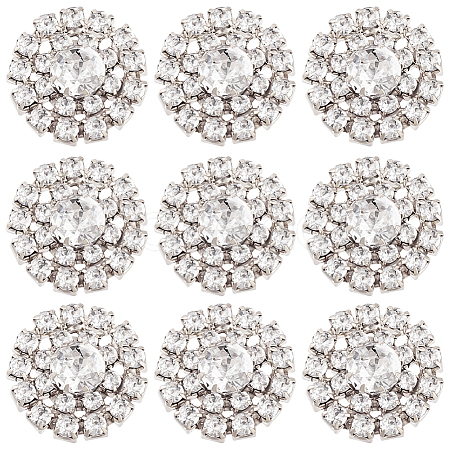 AHADERMAKER 30Pcs Alloy Rhinestone Cabochons ALRI-GA0001-09S-1