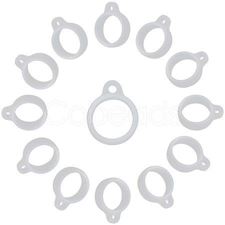 Gorgecraft 60Pcs Silicone Pendant SIL-GF0001-40A-1