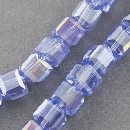 Electroplate Glass Beads Strands EGLA-R030-4x4mm-26-1