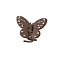 Plastic Claw Hair Clips, Hair Accessories for Women & Girls, Butterfly, Camel, 75x60mm