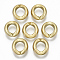 Opaque Spray Painted Acrylic Linking Rings, Quick Link Connectors, for Rolo Chains Making, Ring, Gold, 20x18x8mm, Inner Diameter: 11.5x9mm, about 435pcs/500g