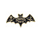 Divination Board Theme Enamel Pin, Golden Tone Alloy Badge for Backpack Clothes, Bat, 14x30mm