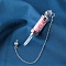 Natural Rose Quartz Chips Wishing Bottle Dowsing Pendulum Big Pendants, with Platinum Plated Meatl Findings, 270mm