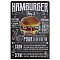 Vintage Metal Tin Sign, Iron Wall Decor for Bars, Restaurants, Cafe Pubs, Rectangle, Hamberger, 300x200x0.5mm