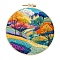 DIY Landscape Pattern Embroidery Kits for Beginners, Including Printed Cotton Fabric, Embroidery Thread & Needles, Embroidery Hoop, Colorful, 150mm