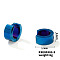 Fashionable Titanium Steel Mirror Polished Hoop Earrings for Hip-hop Street Style, Blue, 13x3mm