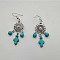 Bohemian Tassel Synthetic Turquoise & Alloy Dangle Earrings for Women