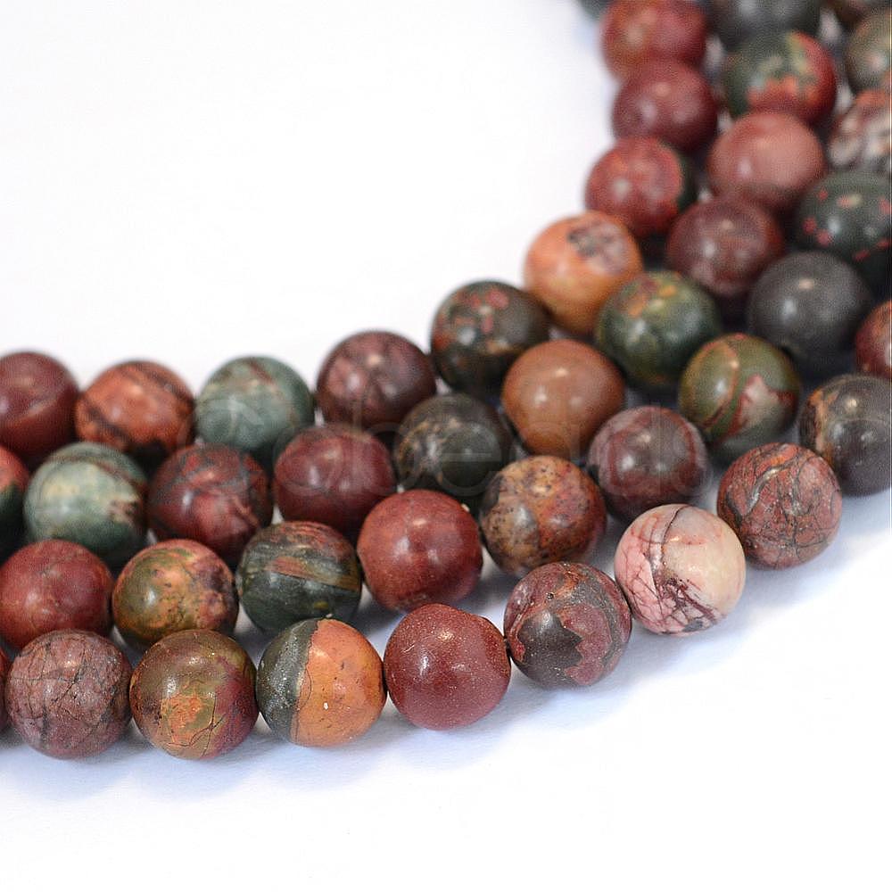 Cheap Natural Picasso Stone/Picasso Jasper Beads Strands Online Store ...