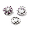 Brass Micro Pave Clear Cubic Zirconia Magnetic Clasps KK-C066-01P-2