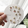 Exquisite 925 Sterling Silver Stud Earrings Sets for Girls Women WG93702-40-1