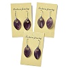 Natural Amethyst Horse Eye Dangle Earrings EJEW-I315-01P-01-3