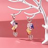 Tree of Life Charm Huggie Hoop Earrings for Girl Women X1-EJEW-JE04672-2