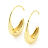 Brass Crescent Moon Stud Earrings EJEW-A026-03G-1