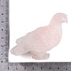 Natural Rose Quartz Carved Eagle Figurines Statues for Home Office Desktop Feng Shui Ornament G-Q172-10A-3