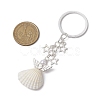 3Pcs 3 Styles Natural Shell Keychains KEYC-JKC00973-3