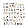 53Pcs 53 Styles PVC Plastic Cartoon Cat Stickers Sets STIC-P004-28-1