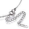 304 Stainless Steel Necklaces NJEW-E135-07P-3