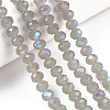 Electroplate Glass Beads Strands EGLA-A034-J8mm-L09-4