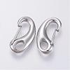 304 Stainless Steel Push Gate Snap Keychain Clasp Findings STAS-G039-03P-2