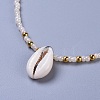 Cowrie Shell Pendant Necklaces NJEW-JN02399-01-2