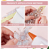 Flower Glass Crystal Rhinestone Applques DIY-WH0304-643B-4