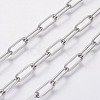 3.28 Feet Handmade 304 Stainless Steel Paperclip Chains X-STAS-F230-15P-1