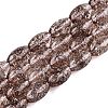 Transparent Crackle Glass Beads Strands GLAA-S192-B-010B-1