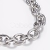 Tarnish Resistant 304 Stainless Steel Cable Chain Bracelets X-BJEW-I238-09P-2