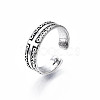 Cross Alloy Open Cuff Ring for Women RJEW-T009-25AS-3