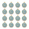 Golden Plated Alloy Enamel Charms X-ENAM-S118-04U-2