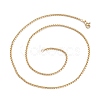 Brass Box Chain Necklaces X-NJEW-I247-04G-3