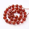 Natural Carnelian Beads Strands G-A030-B24-10mm-A-2