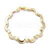 Rack Plating Iron Moon & Rectangle Link Chains Bracelet BJEW-I300-01G-4