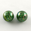 AB Color Transparent Crackle Round Acrylic Beads CACR-S006-10-1