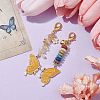 Butterfly Alloy Enamel Pendants Decoraiton HJEW-JM01637-05-2