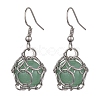 Natural Mixed Gemstone Dangle Earrings EJEW-JE05659-02-4
