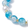 3Pcs 3 Color Glass Beads Stretch Bracelet BJEW-JB09751-01-5
