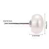 Pearl Ball Stud Earrings EJEW-Q701-01C-3