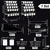 DIY 5-Tier Stairs Shape Acrylic Earring Displays Holder Set ODIS-WH0029-64B-2